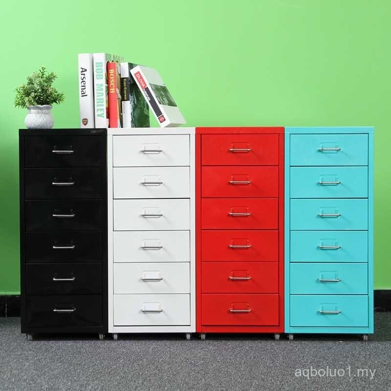Drawer Type File Cabinet Storage Mobile Movable Low Cabinet Under Desk ...