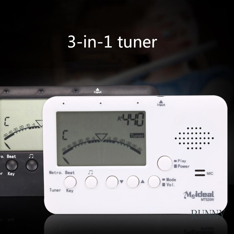 RUNNY Portable Chromatic Digital Tuner 3 in 1 Wind Instrument Tuner for ...
