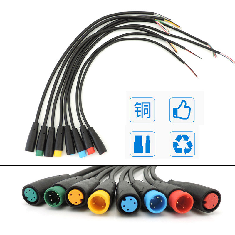 Connecteur Julet 6 Pins M6 Pour Vélo électrique - Câble Signal 6mm, Kit De Câblage