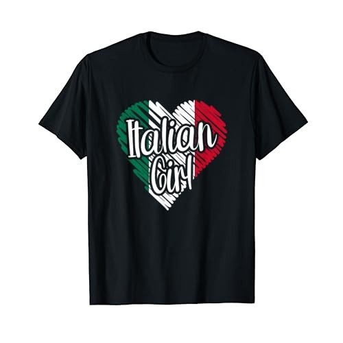 Men's cotton T-shirt Italy For Girl Italian Heart Flag for Women Italia ...
