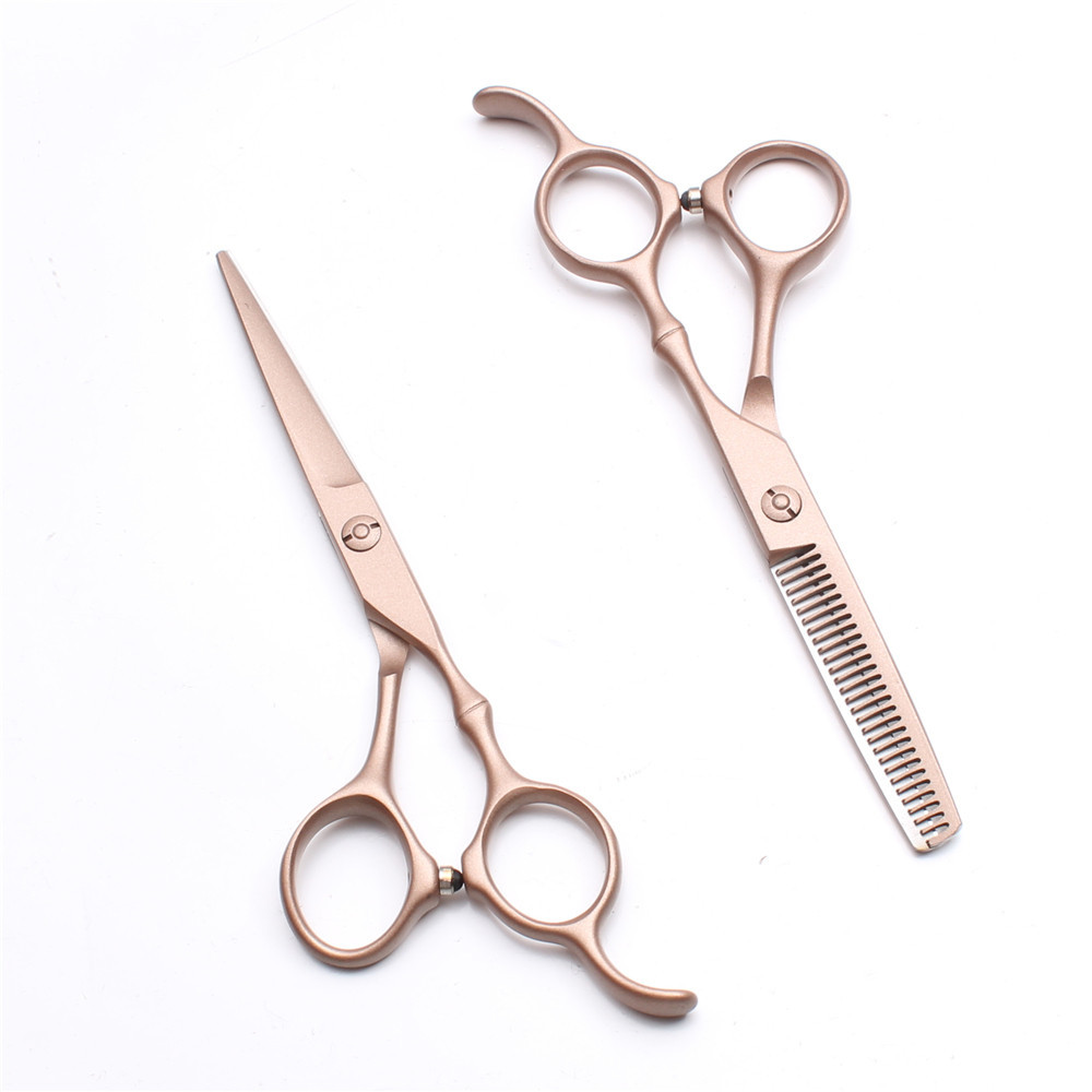 Customized logo Rose Gold Flat Cut Bangs Thinning Teeth Cut Haircut ...