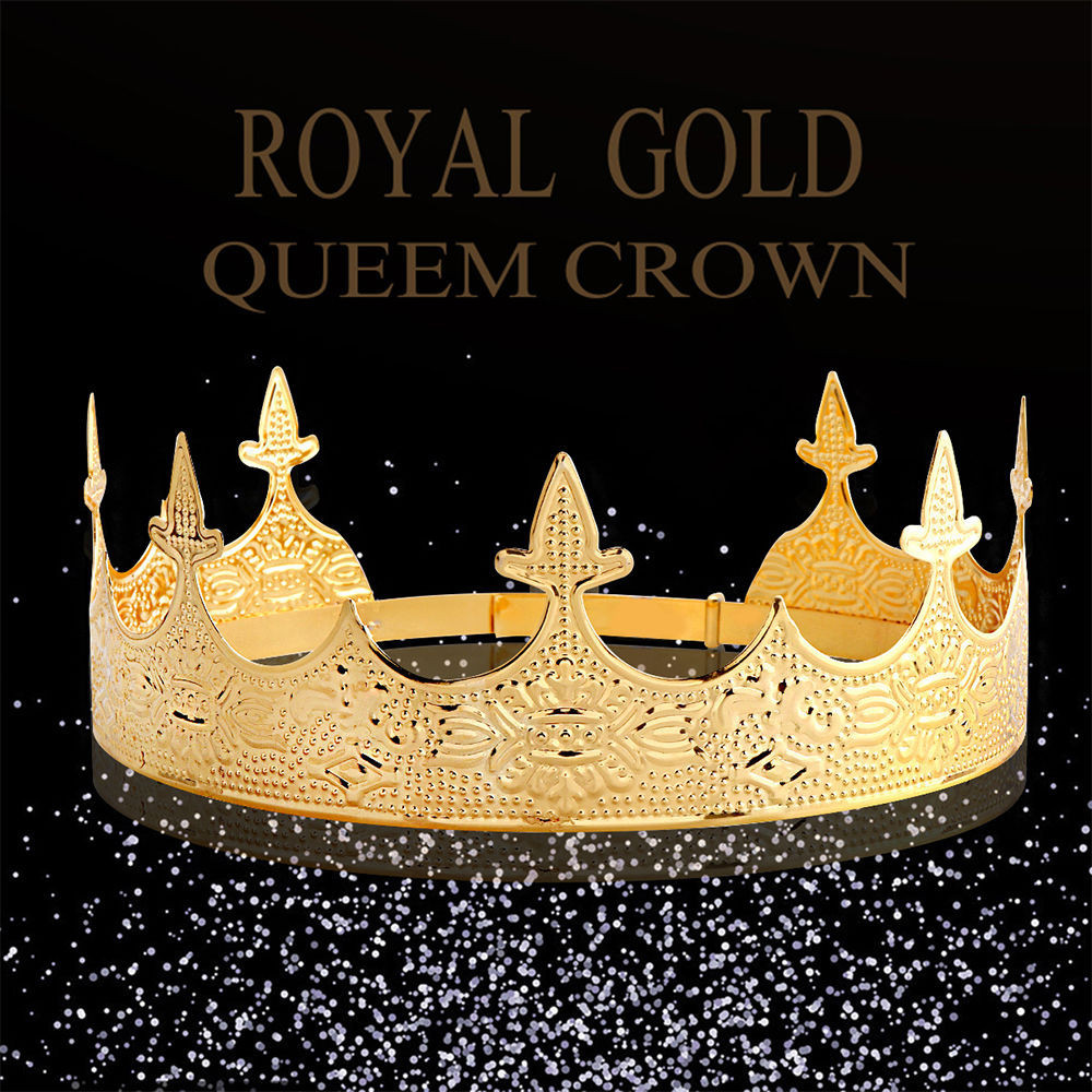 European American Men King Crown Headdress Crown Prince Retro Court