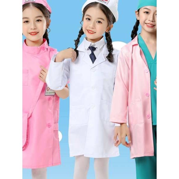 Children s Doctor Uniforms Girls Nurse Uniforms Kindergarten Doctors Work Uniforms White Coat