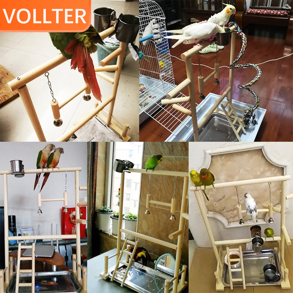 1/2 Bird Perch Stand - Relieve Birds Stress And Active Double Layer ...