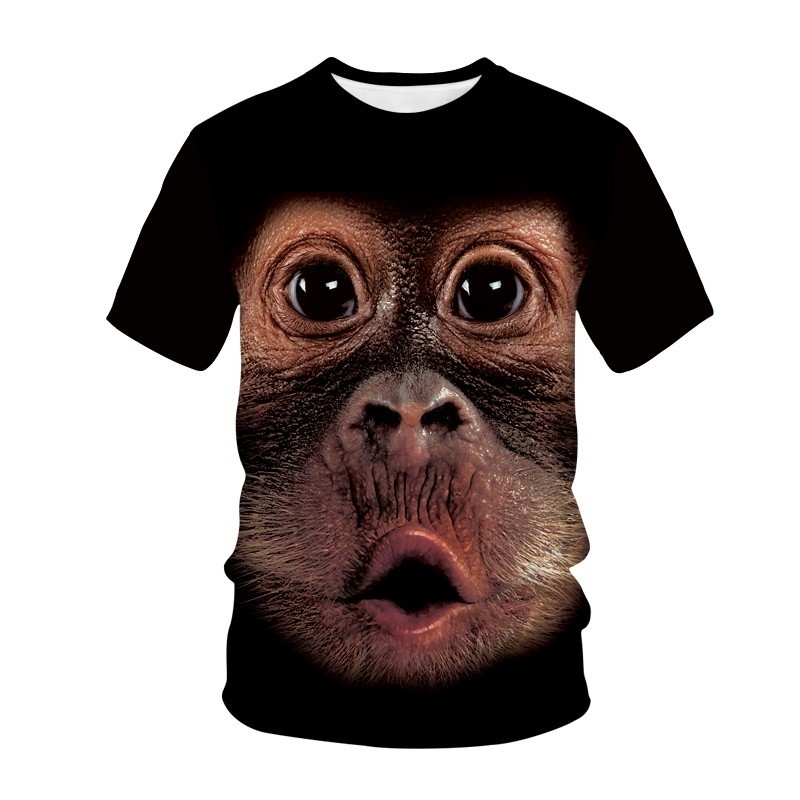 Men's and Women's Animal Fashion T-shirt Latest Funny T-shirt Monkey ...