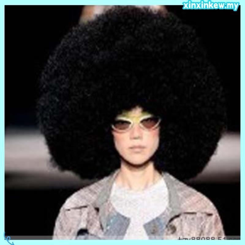 Short Afro Wig with Bangs for Black Women Afro Kinky Curly Wig 70s ...