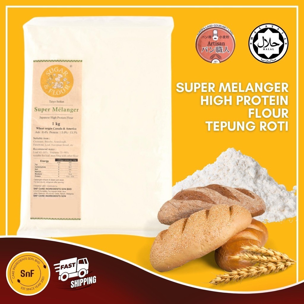 Super Malanger Flour Japanese High Protein Bread Flour Tepung Roti 1kg Shopee Malaysia