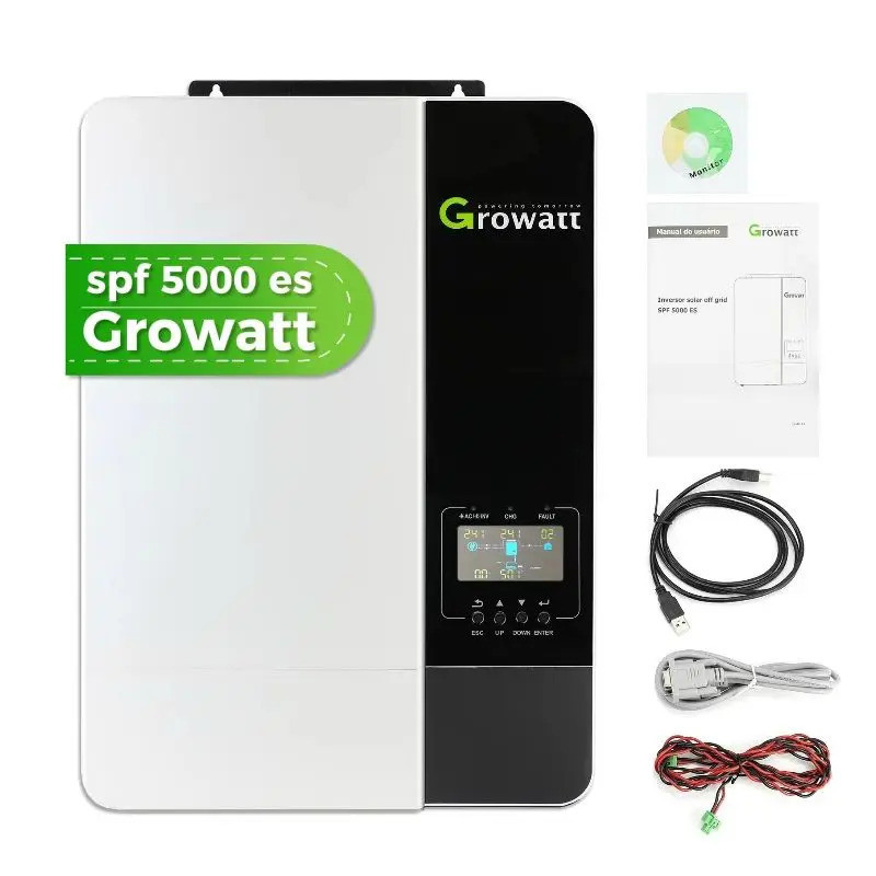 High Efficiency Growatt 3500W 48Vdc 5000Va 5Kw Wifi Monitoring Off Grid ...
