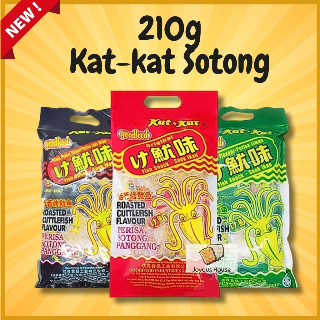 30pcs+ 210g BigPack Kat-Kat Fish Roasted Cuttlefish katkat Snek Ikan ...