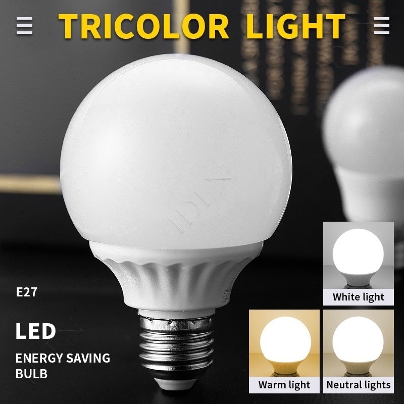 LED Light Dragon Ball Bulb Tri Light Color Energy-saving Interface bulb ...