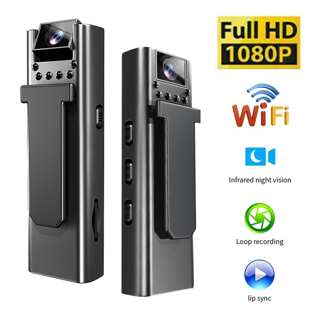 WiFi Small Body Camera 180° Rotate 1080P Body Camera with Audio for