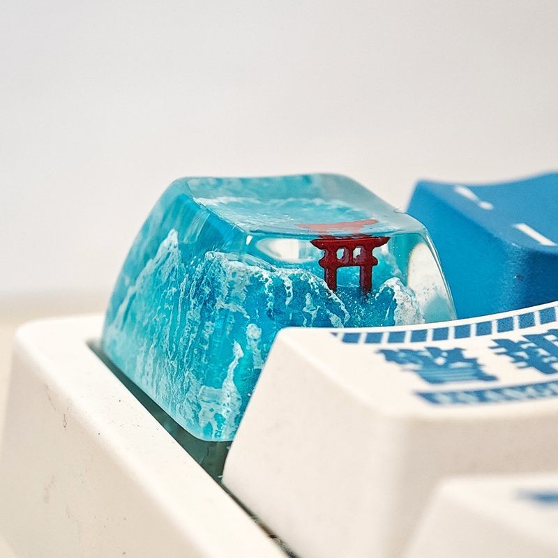 Resin Keycap Snow Mount Fuji Volcanic Torii Epoxy Keycap sa Highly ...