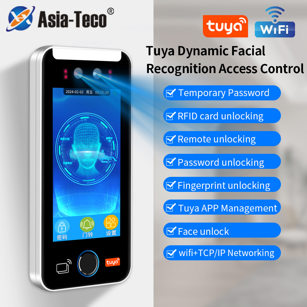 TCP/IP WIFI Tuya App Dynamic Face Recognition Access Control System ...