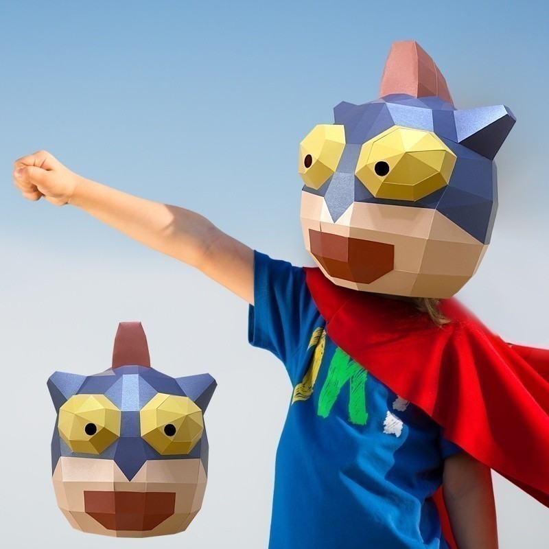 Maka Three-Dimensional Paper Model Christmas Dynamic Superman Paper ...