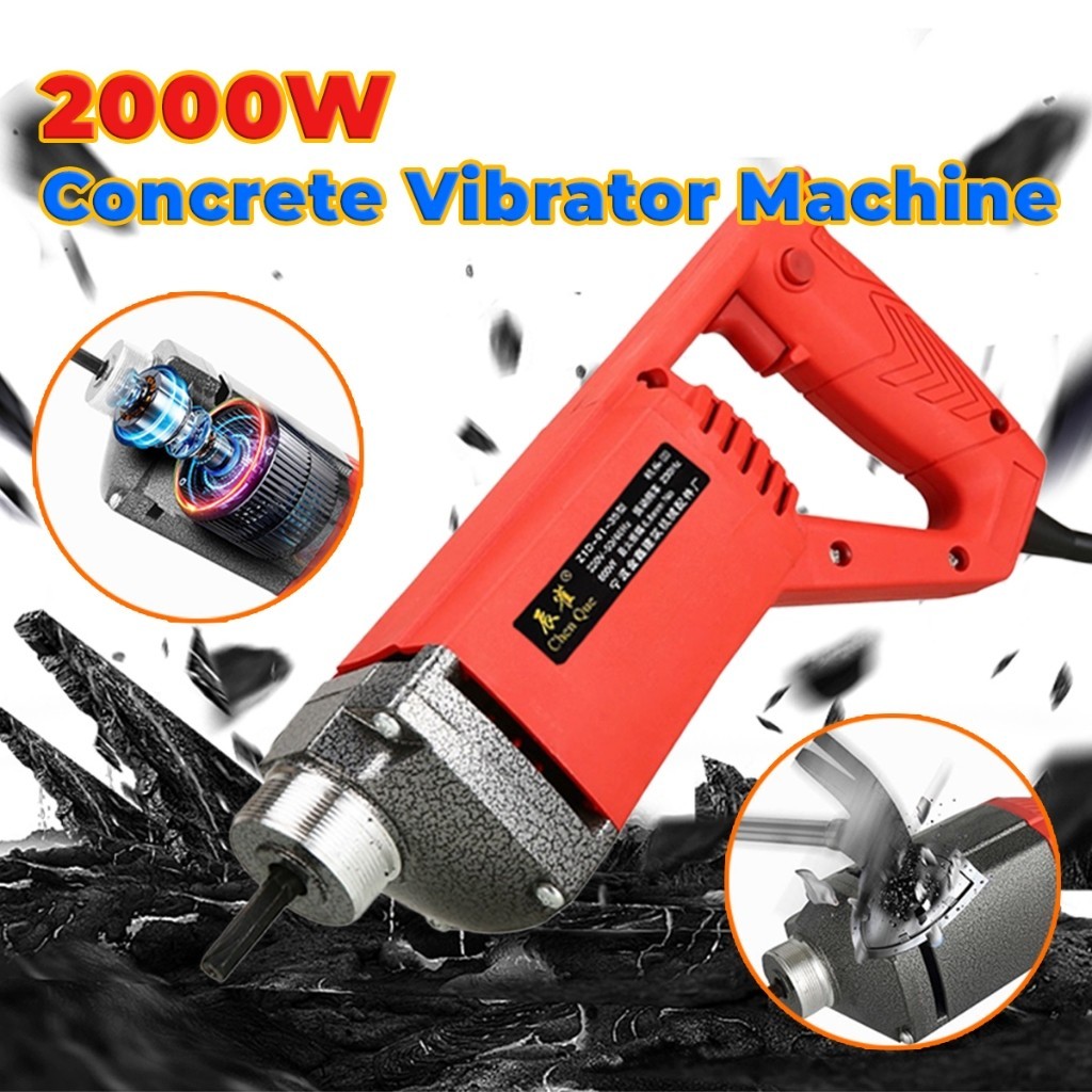 EWANYO Concrete Vibrator – 110V, 250W, 3500 RPM, Portable Handheld Cement Troweling Machine, Single Phase