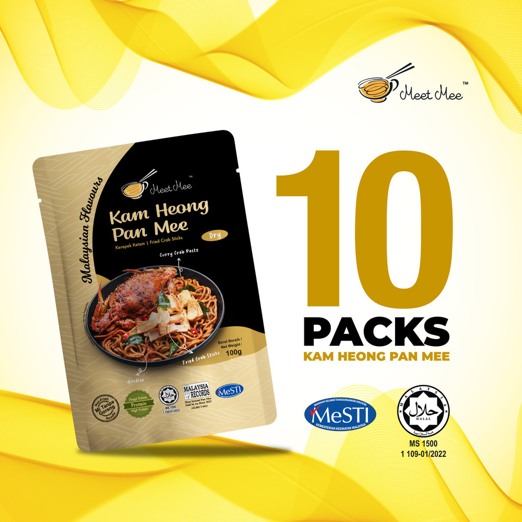 【HALAL Bundle KHN 10 in 1 】Dry Kam Heong Pan Mee (Fried Crab Sticks) Shopee Malaysia