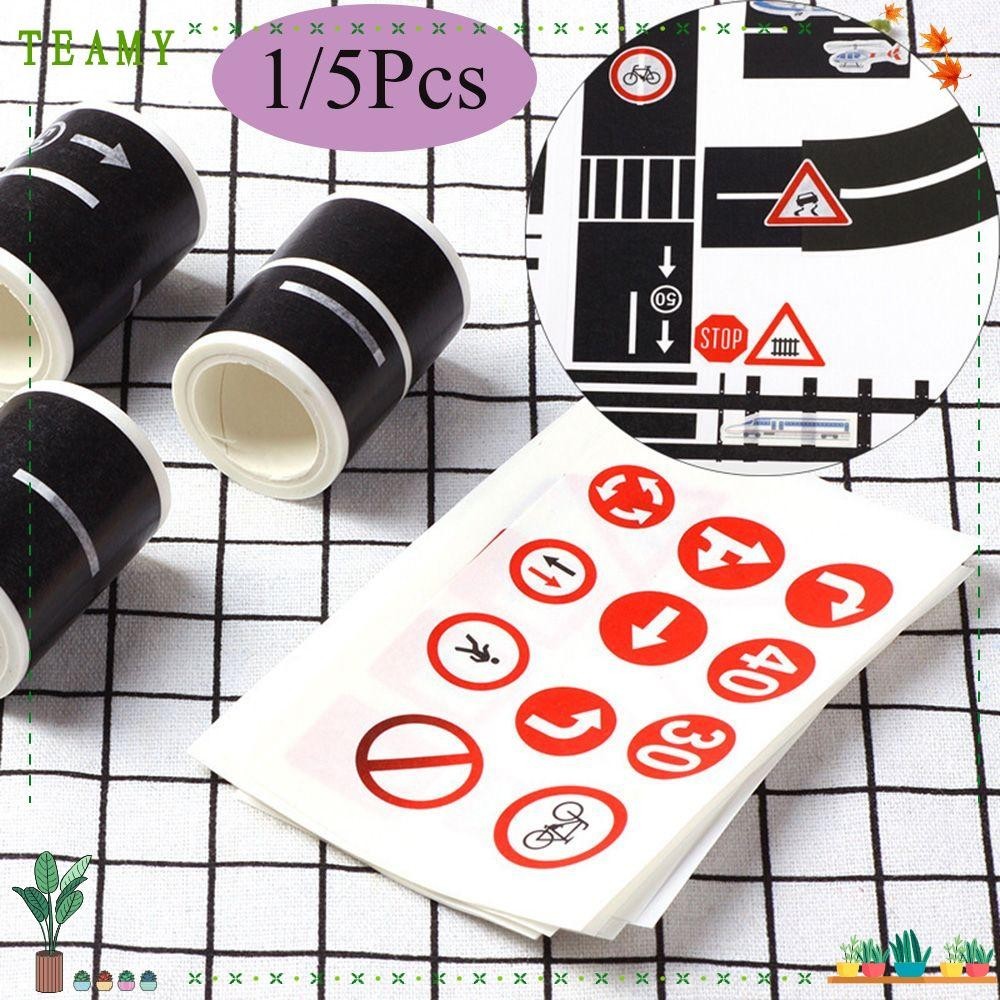 TEAMY 1/5Pcs Railway Road Tape DIY Kids Learning Intelligence Study ...