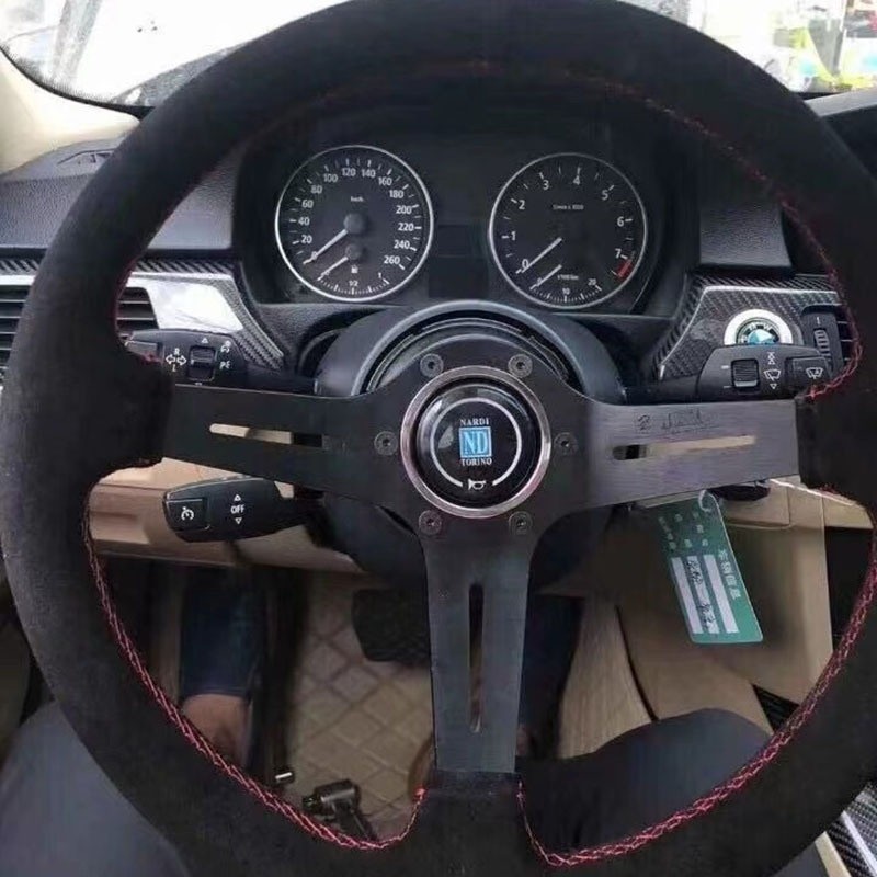 ND Steering Wheel Suede 14inch 350mm Universal JDM Racing Drift Sport ...