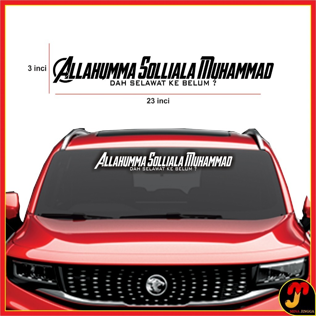 Sticker Kereta Selawat Rumi Jom Selawat Sticker Jawi Kereta Stiker Cermin Kereta Rumah Kedai 9122