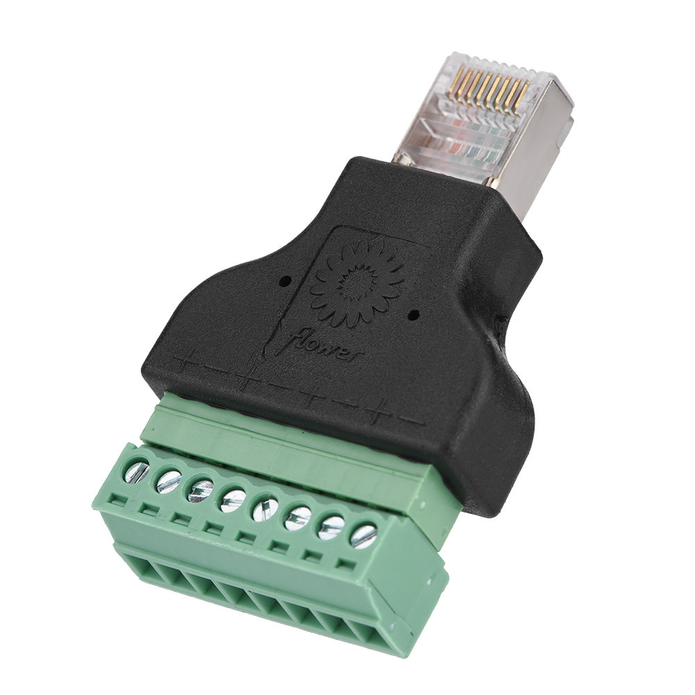 Haapeury DVR Ethernet Connector RJ45 Male Jack to 8 Pin Screw Terminal ...