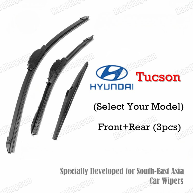(Front+Rear 3pcs) Hyundai Tucson Wiper Blade Set for (Select Your Model ...