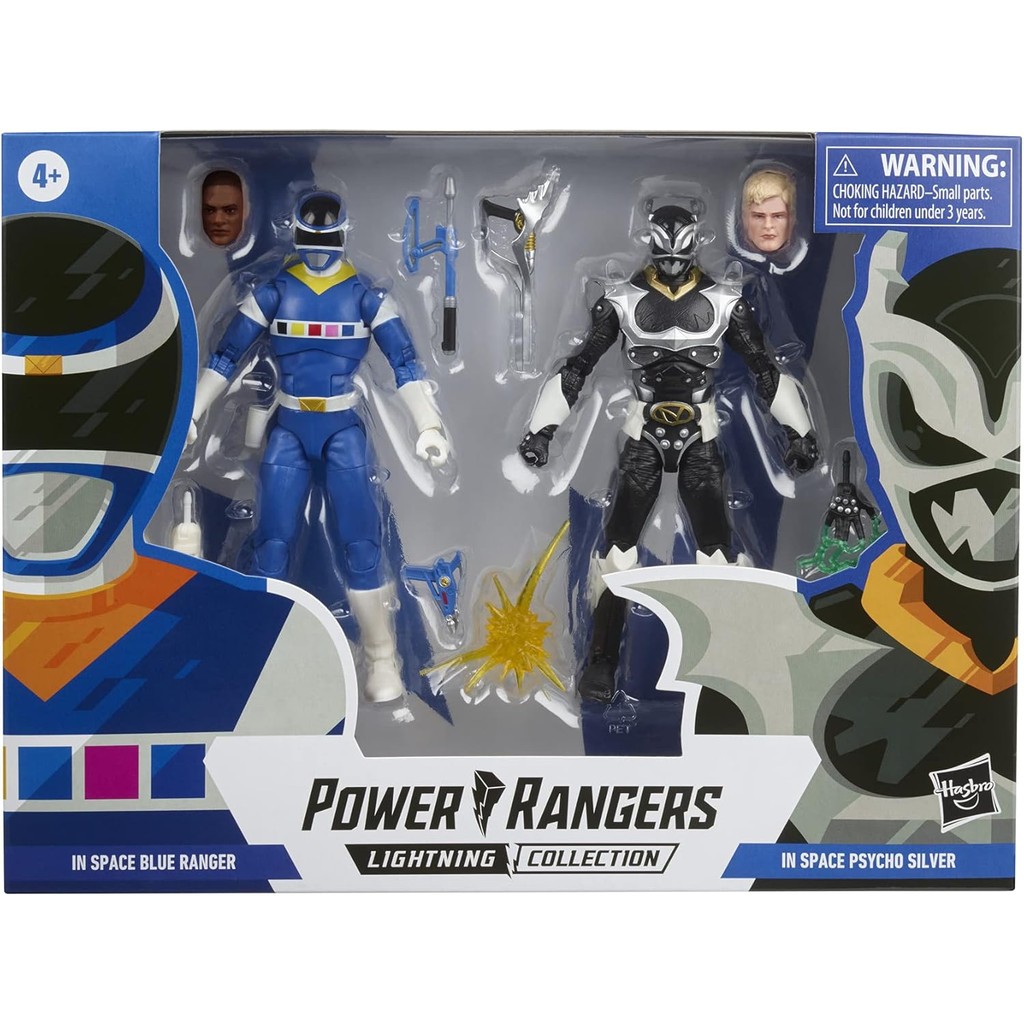 Power Ranger Lighting Collection In Space Blue Ranger & Psycho Silver ...