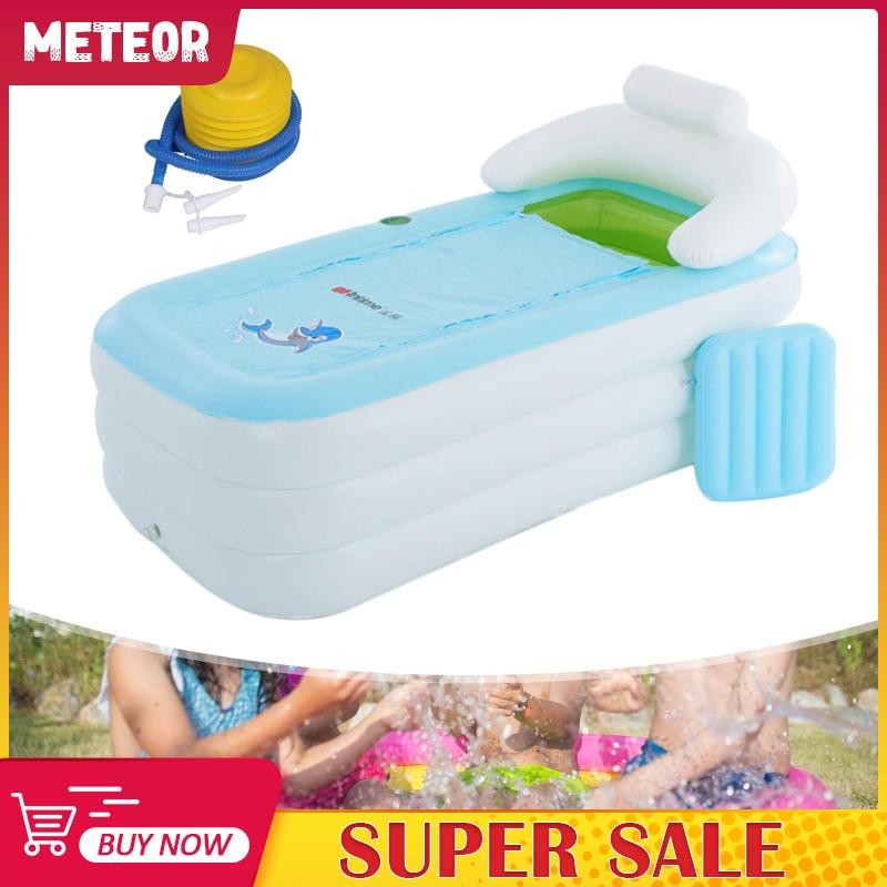 [meteorMY] Inflatable Bathtub Portable with Headrest Standing Bath Tub ...