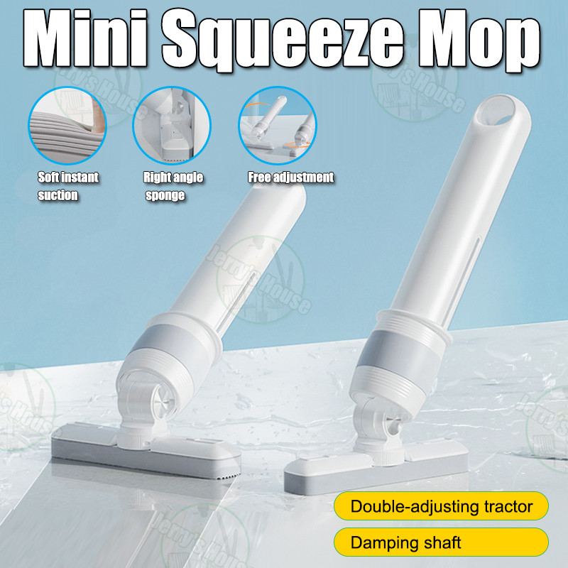 Portable Mini Squeeze Mop Rotation Adjustment Window Wiper Car Screen ...