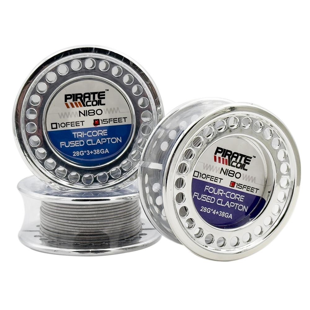 Original Pirate Ni80 Heating Wire Fused Clapton Two Triple Four Cores ...