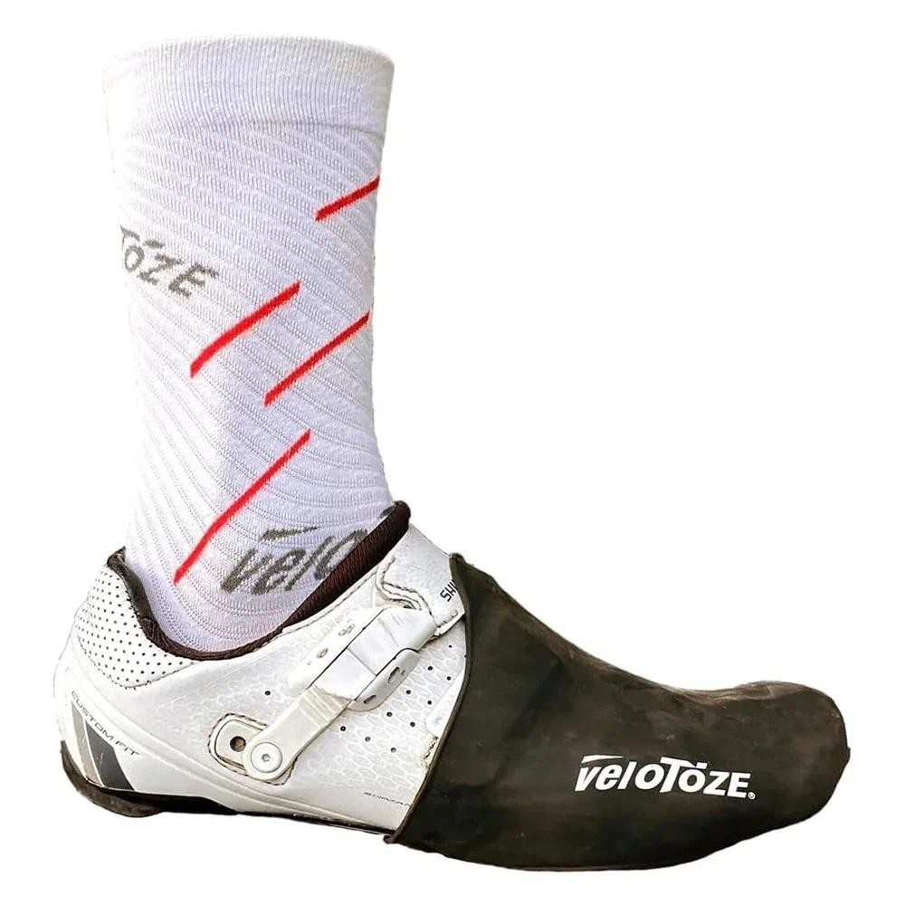 VeloToze Tall Silicone Cycling Shoe Covers - Waterproof, Windproof Booties For Cold & Rain