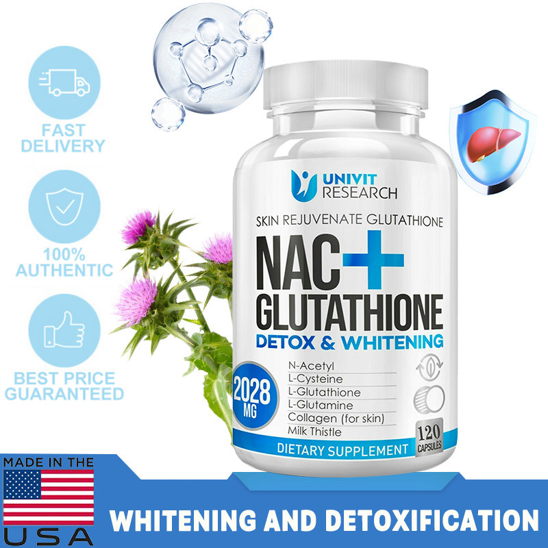 NAC Skin Whitening Glutathione Supplement - Whitening Anti-Aging Acne ...