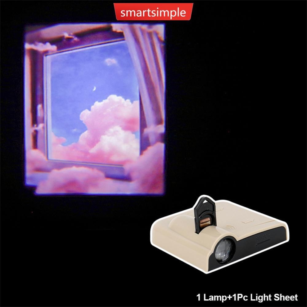SMARTSIMPLE Ins Scenery Projection Lamp Sea Clouds Landscape Projector ...