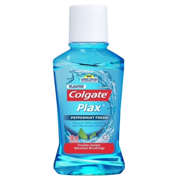 Colgate Plax Mouthwash 100ml Travel Pack Liquid Dental Oral Rinse ...
