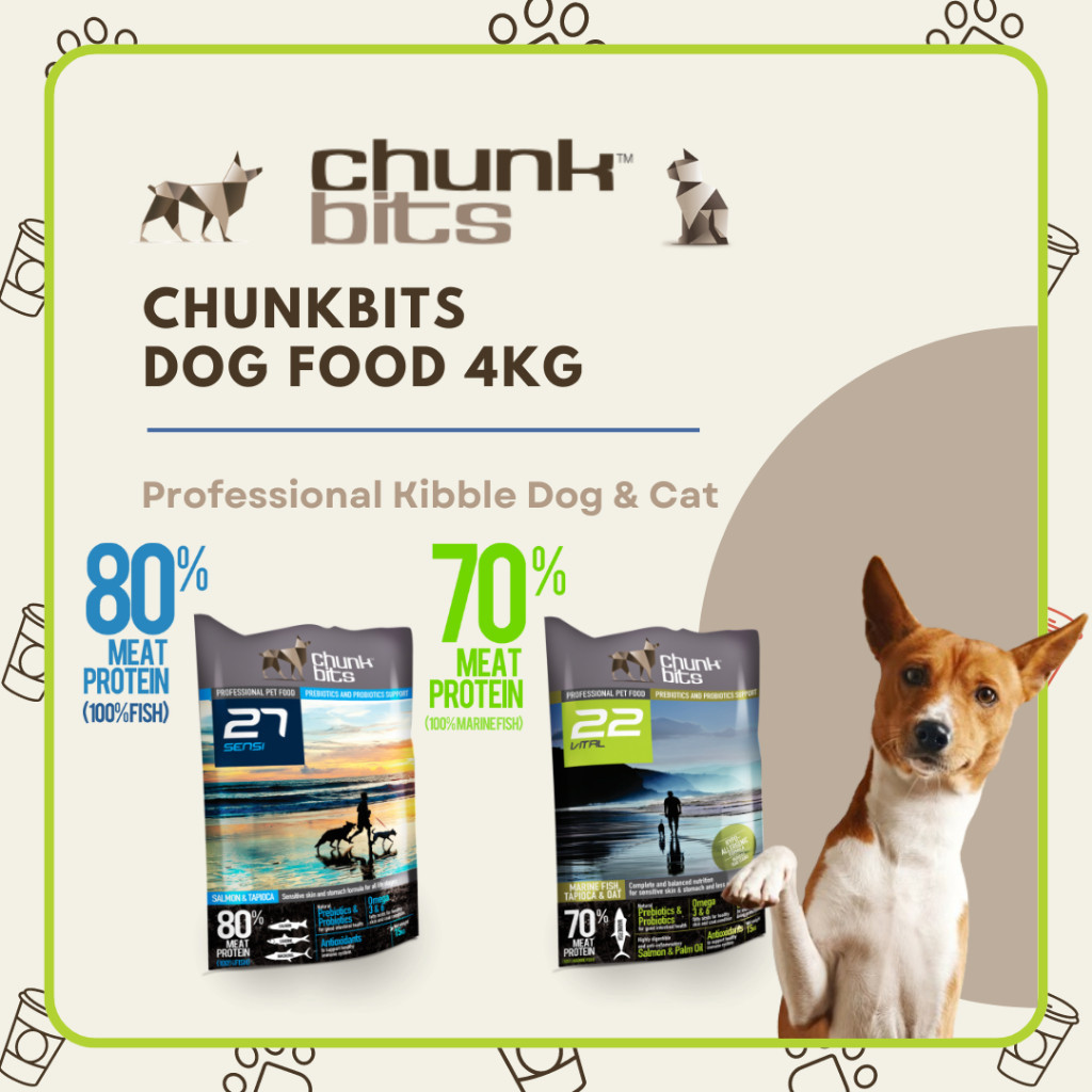 CHUNKBITS Dog Food Vital 22 and Sensi 27 4KG 狗粮 | Shopee Malaysia