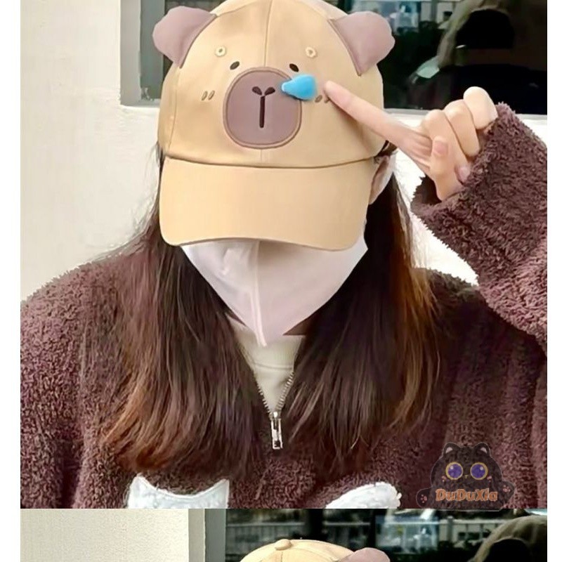 Fun Capybara Baseball Cap Cartoon Snot Capybara Hat Cute Capybara Hat ...