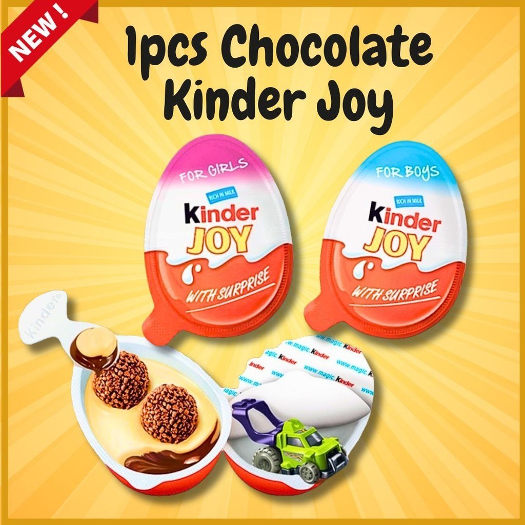 Kinder Joy Surprise Chocolate Eggs For Boys / Girls 20g | Shopee Malaysia
