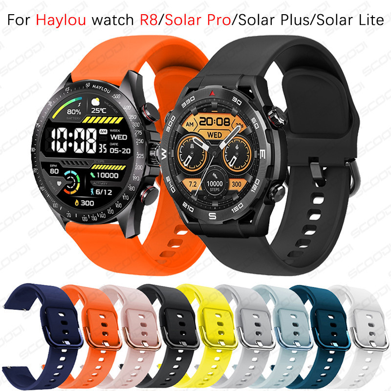 Soft Silicone Strap For Haylou watch R8 / HAYLOU Solar Pro / Solar Plus ...