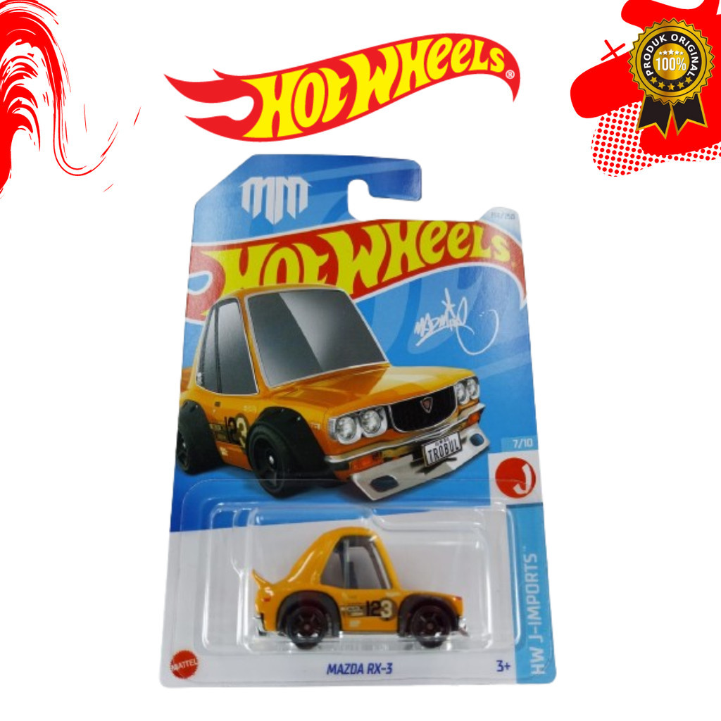 Hot Wheels Mazda RX3 Tooned Mad Mike Trobul Yellow Orange Hot Item ...