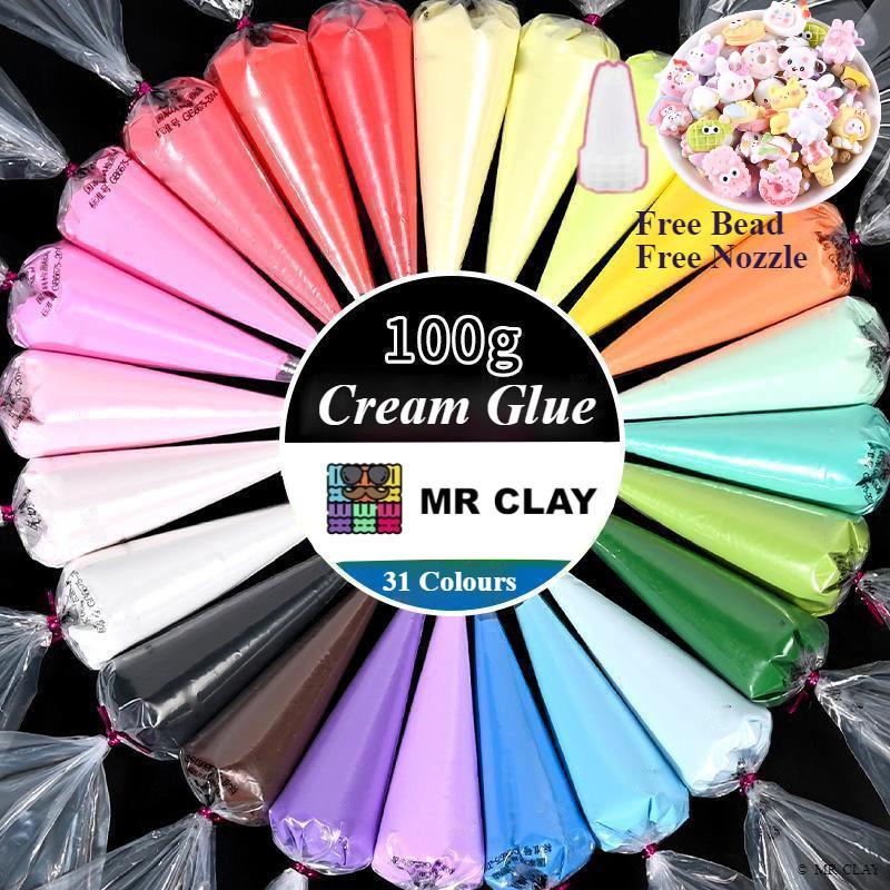 100g DIY Cream Glue Set Murah Guka keychain set Guka Cream Set Murah ...