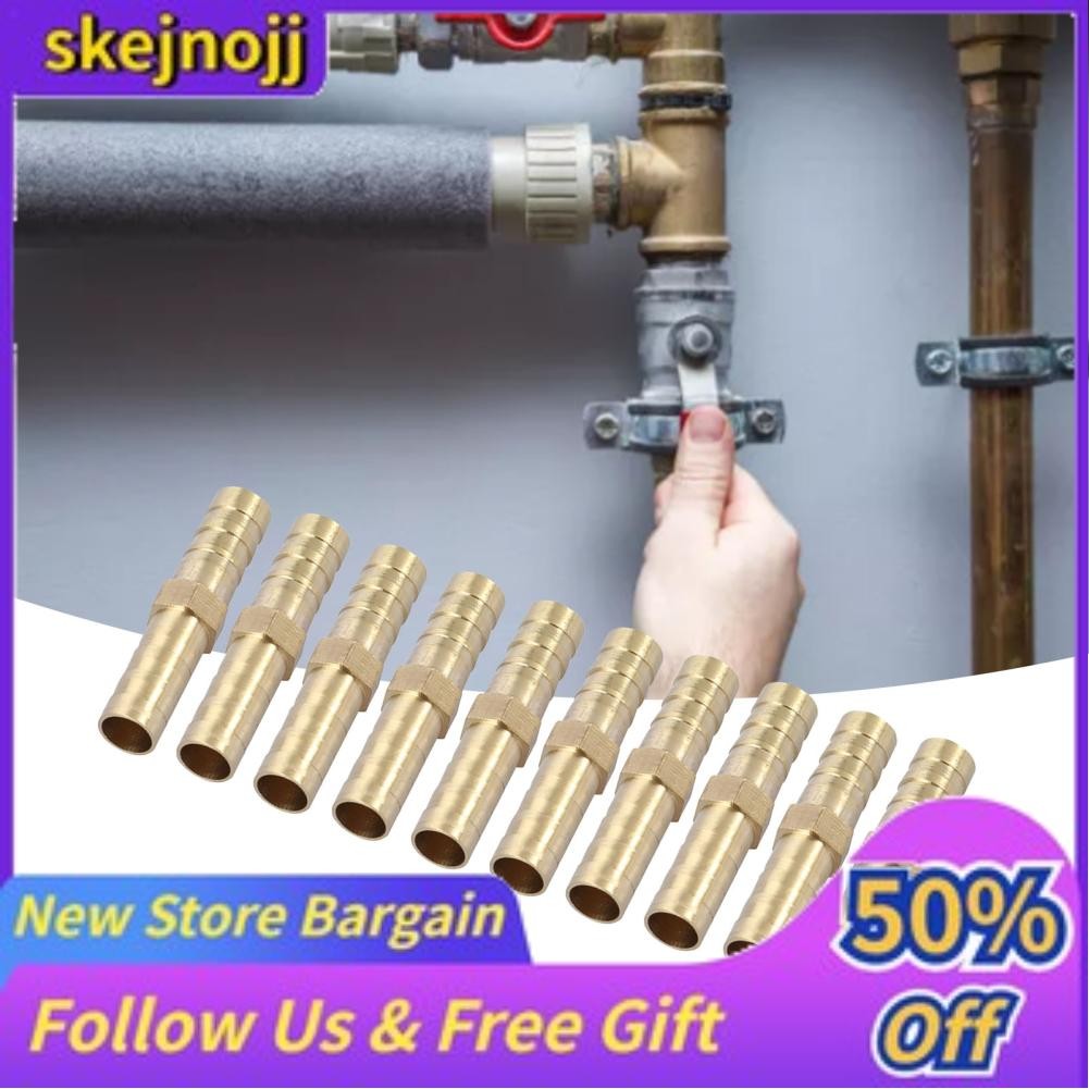 Skejnojj Brass Straight Barbed Connector 2-Way Pipe Tube Joiner Fitting ...