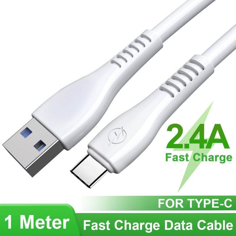 Original 2.4A Fast Charging Data Cable 1Meter White Cable For Phone ...