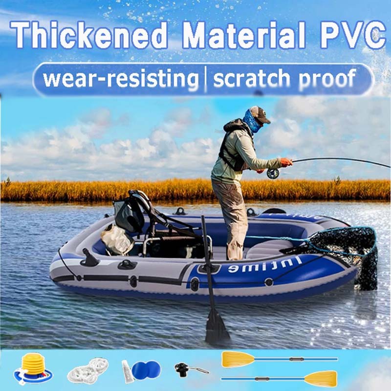 Inflatable Boat Fishing Boat Rubber Boat Thick Canoe 2/3 Adult Kayak ...
