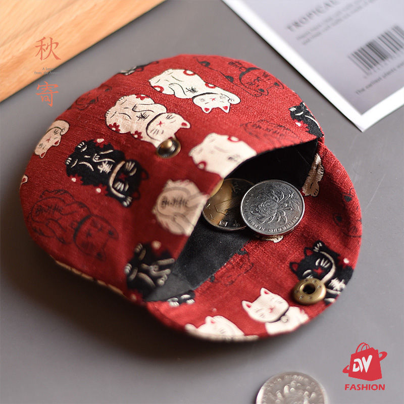 Japanese Style Change Storage Bag Simple Fabric Cute Mini Coin | Shopee ...