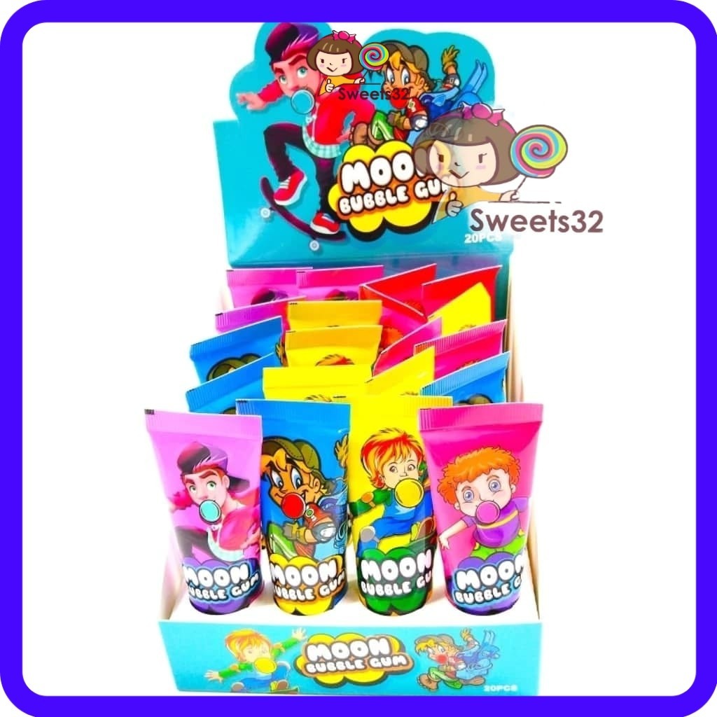 20pcs Moon Bubble Gum Chewing Gum Tube HALAL | Shopee Malaysia