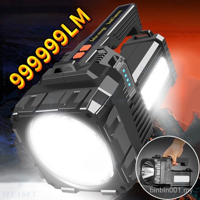 Big lampu suluh terang jarak jauh led flashlight rechargeable High ...