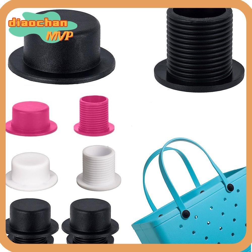 DIACHAMY 4PCS Screws Caps for Bogg Bag, Screw Rivets Rubber Bag Beach