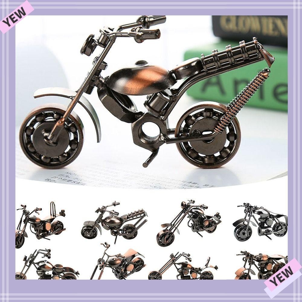 YYE Motorcycle Model, Retro Home Decor Motorcycle Ornaments, Miniatures ...