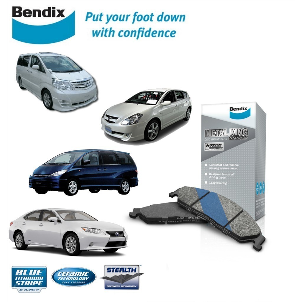 Original Bendix DB1490MKT Front Brake Pad - Toyota Alphard ANH10 MNH10 ...