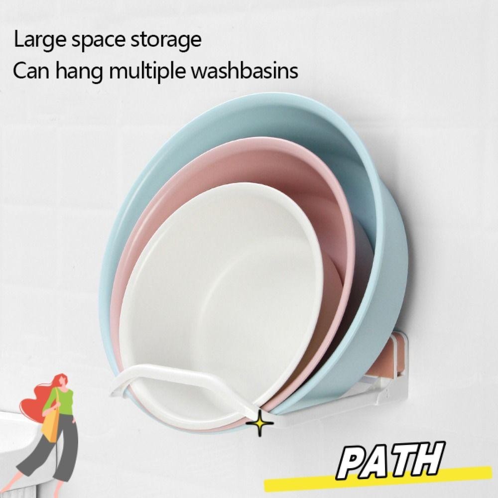 PA-HOME Storage Rack, Wall Mounted Portable Washbasin Rack, High ...