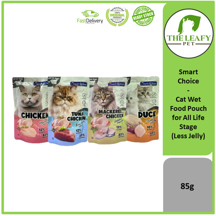 Smart Choice Cat Wet Food Pouch All Life Stages ( Less Jelly Wet Food ...